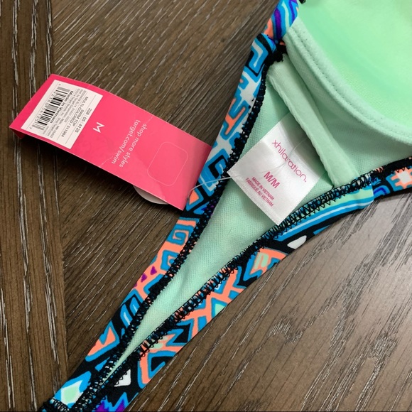 Xhilaration blue/turquoise Aztec print bikini top - Picture 6 of 6